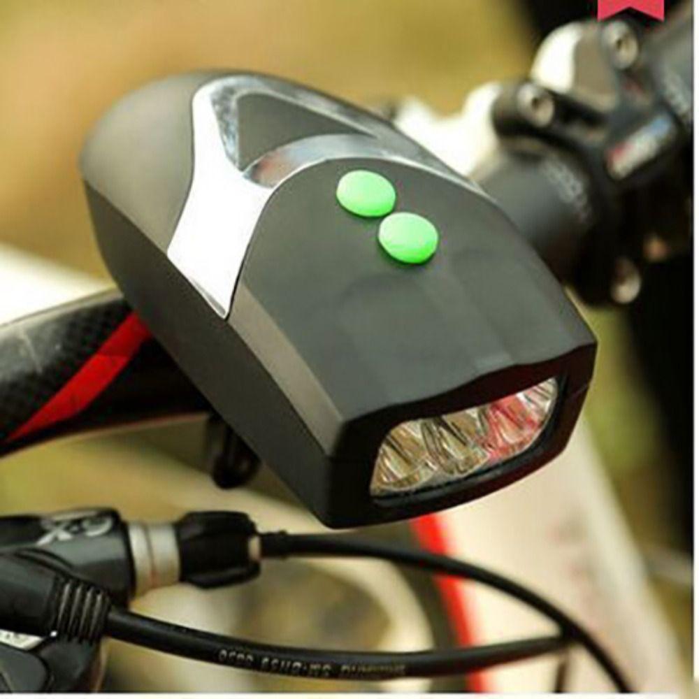 Safety Light Bicycle Horn Light 3 LEDs Bike Horns Bike Accessory Cycling Headlight Bicycle