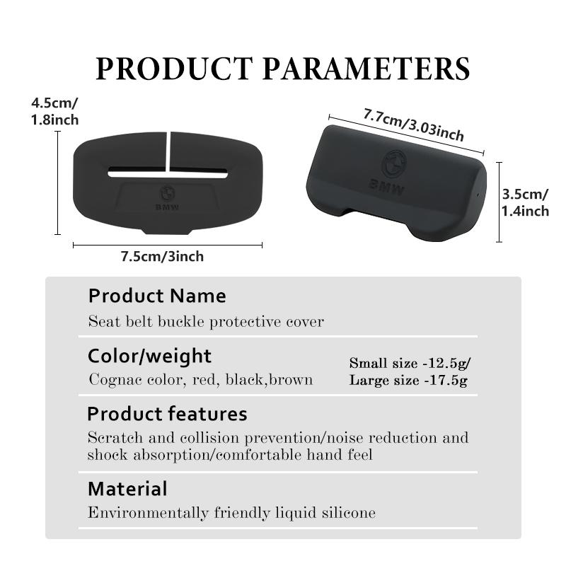 HINB3 Car Seat Belt Silicone Anti Scratch Protector Cover Accessories For BMW M3 M5 X3 E93 F10 F20 F30 F40 F15 F25 F26 F31 F49 F86