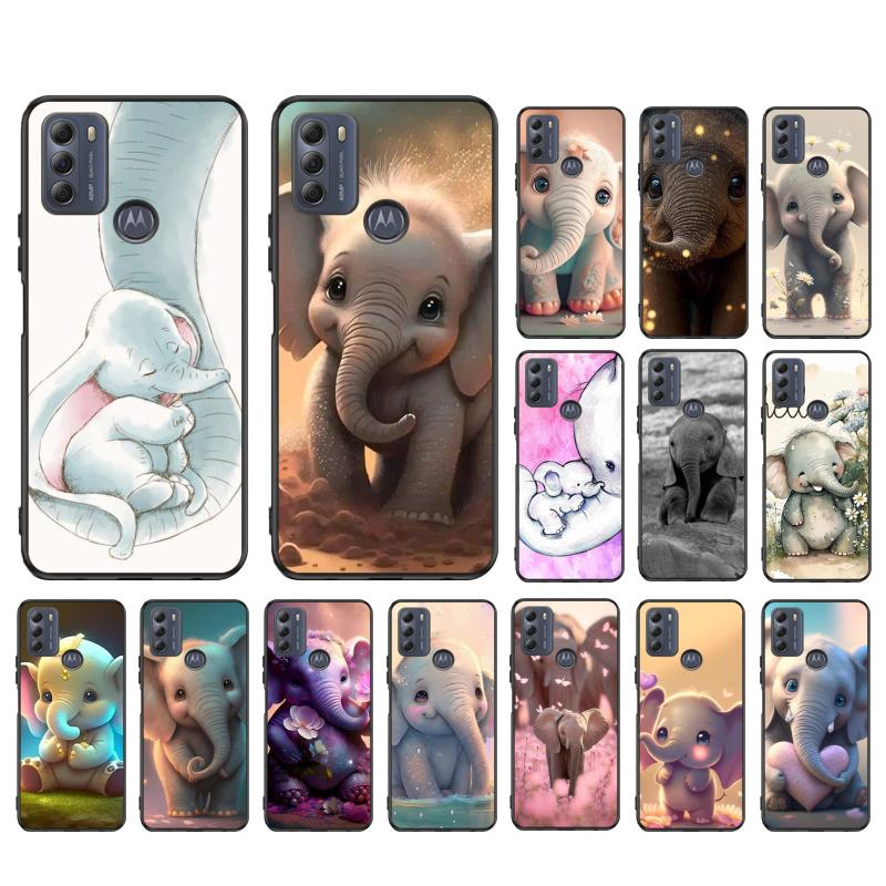 Милый чехол для телефона с изображением слонов для Moto G84 G23 G24 G31 G32 G41 G51 G52 G53 G54 G71 G82 G42 G62 G200 G Play G Stylus