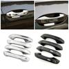 For Volkswagen VW Golf 8 MK8 2020 2024 LHD Carbon Fiber Color Modify Chrome Door Handle Cover Trim Protection Sticker