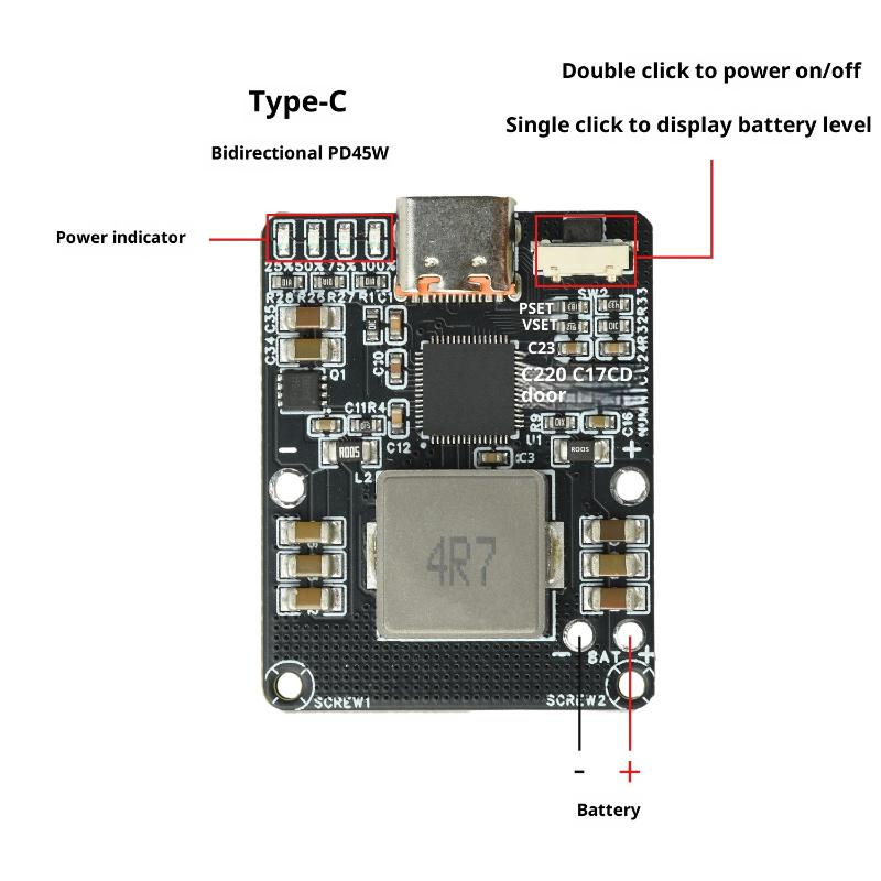 1 шт. Power Banks Зарядные части для дронов Ip2369 45 Вт 2S~6S Зарядное устройство-разрядник для литиевых батарей BMS Li-Ion Lifepo4 Батарей Зарядное устройство