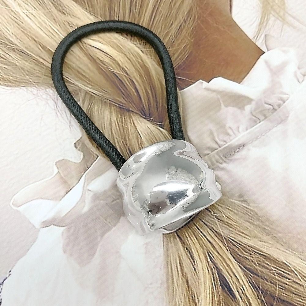 Smooth Hair Rope Hair Accessories Hair Loop New Metal Hair Tie  Women