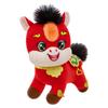 Cute Horse Stuffed Animal PP Cotton Filling Zodiac Doll Gift Plush Mascot Toys  Chinese New Year