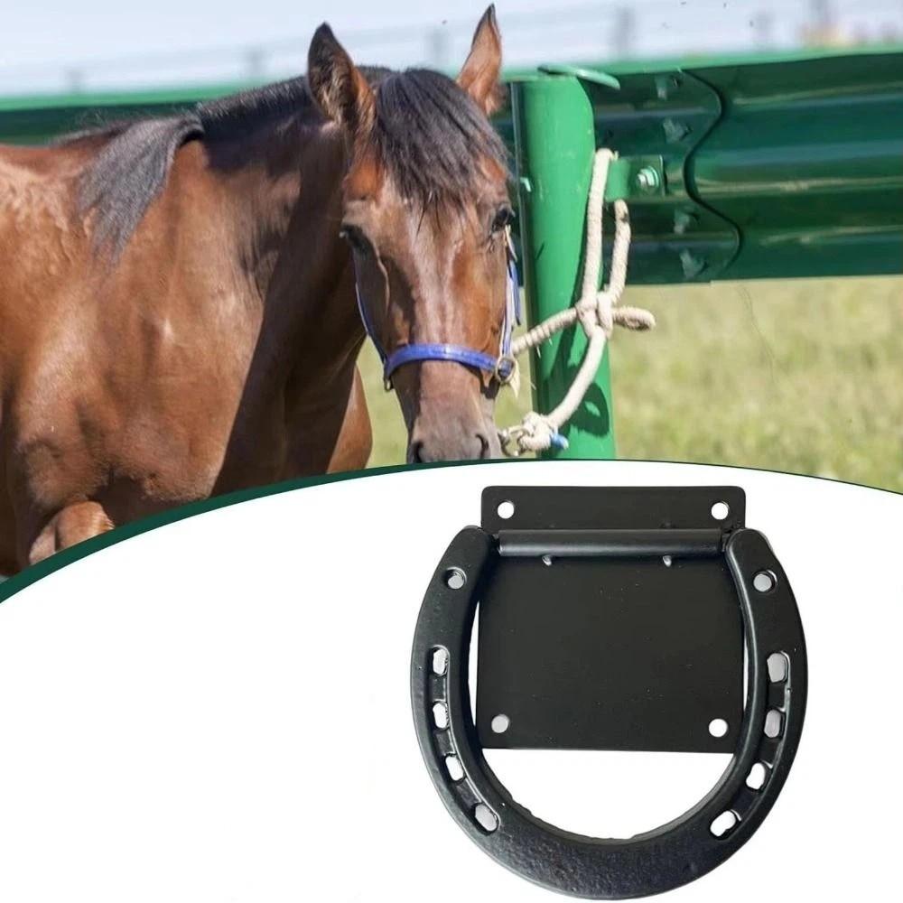 Iron Horse Tie Down Ring Solid Horse Hitching Ring Horse Supplies Horse Safety Tie Ring Stall