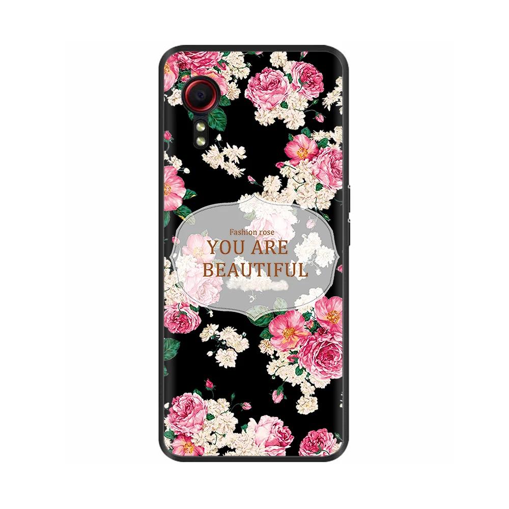 For Samsung Galaxy Xcover7 Xcover 7 Sumsung X Cover7 Cover 7 Case Black TPU Soft Lovely Painted Shockproof Shell Silicone Cover