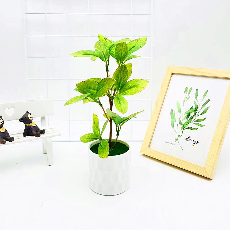 Имитация разноцветных листьев в горшке, искусственное растение для гостиной, офиса и реквизит для фотосъемки