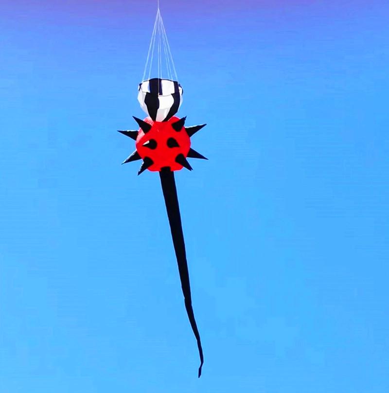 Вэйфанский 3D воздушный змей «Радужный стример» с шипастым хвостом – Легко запускать