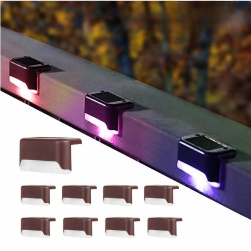 4 Solar Outdoor Deck Lights,Outdoor LED Decorative Lights,Garden Walk Lights,Outdoor Fence Lights,Outdoor Stairs, Steps