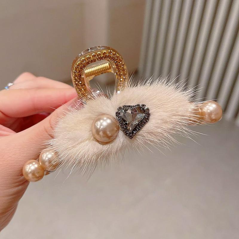 2024 Peony Feather Tassel Hairpin: Fluffy Hair Volume Boost Shark Clip