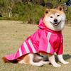 Water Resistant Dog Raincoat With High Density PU Fabric Reflective Strips For Night Safety And Rainy Day Protections