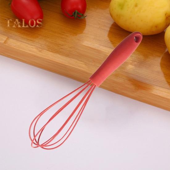 Силиконовый венчик для взбивания яиц, ручной венчик для яиц с нескользящей ручкой, ручные проволочные венчики с силиконовым покрытием для смешивания, приготовления пищи, перемешивания