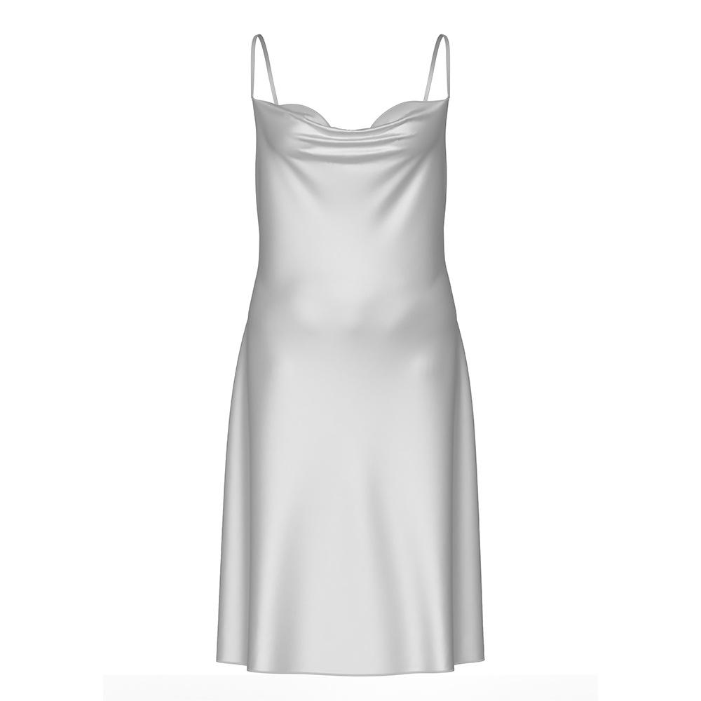 Large Size Fat MM 100Kg Nightgown Chemise Sleepwear Sexy Women Solid Suspender Nightdress Intimate Lingerie Silky Homewear