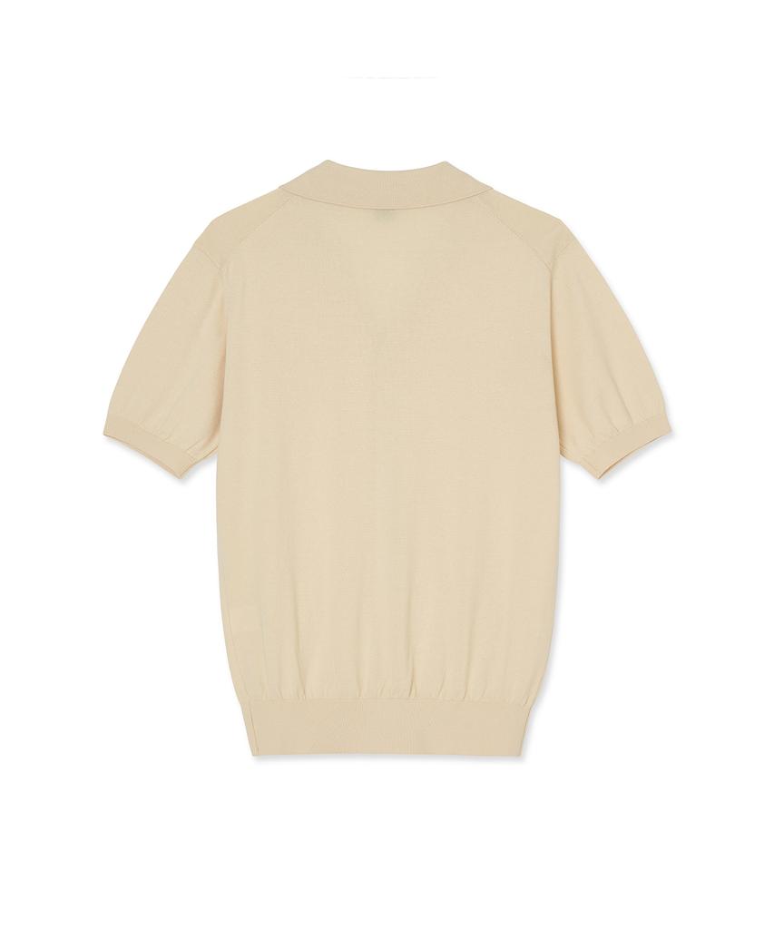 Iolo V-Cut Collar Shirt_Cream