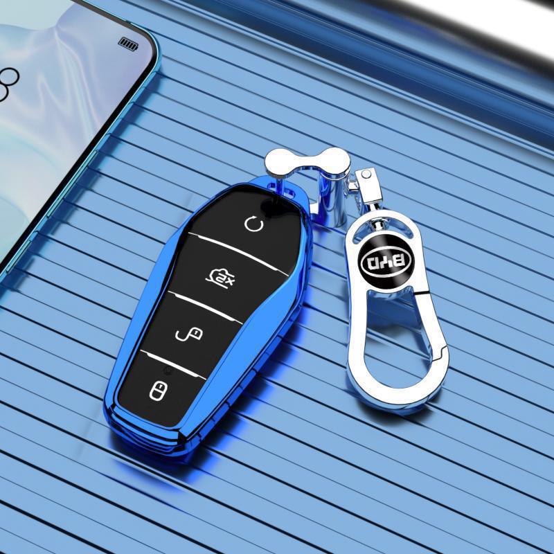 BYD Qin EV Key Cover: Full-Coverage Shell with Buckle Chain for 450 Version, New Energy Vehicles, Unisex.