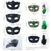 Flower Decoration Masquerade Mask Half Face Mask Halloween Party Mask Feathered Masquerade Eyewears For Women Cosplay