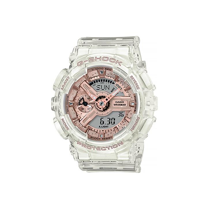 Casio Женские часы с двойным дисплеем (жидкокристаллический/аналоговый) Серия Gold GMA-S110SR-7APR
