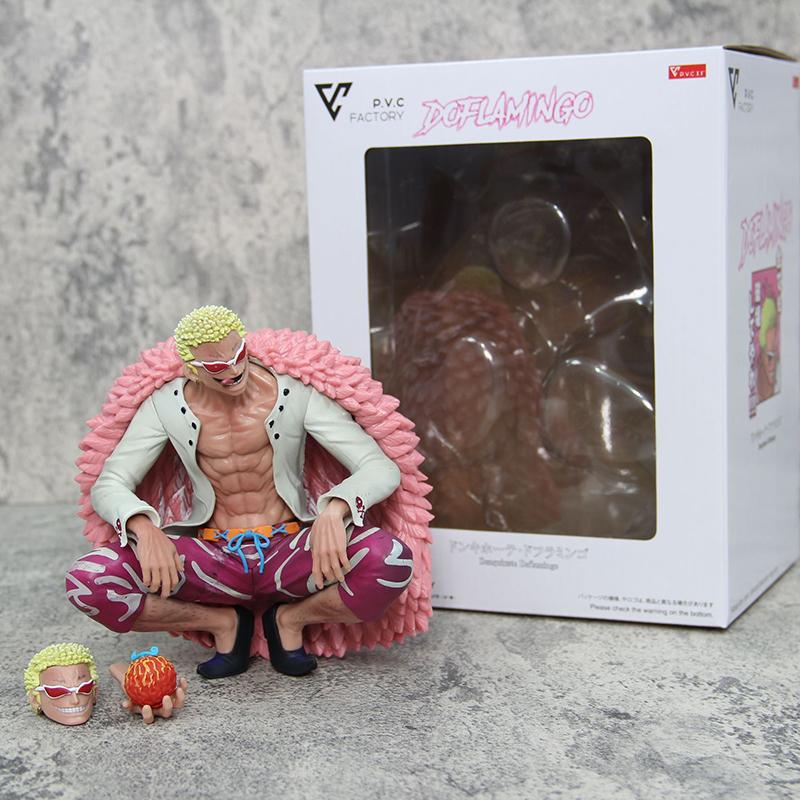 15 см Аниме Фигурки One Piece Ока Ситибукай Донкихот Дофламинго Фигурка Действия ПВХ Коллекция GK Статуя Дьявольского Плода Модель Игрушки