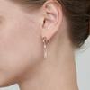 14K Square Cubic Drop Earrings (Gold Pin) ELGPEE389