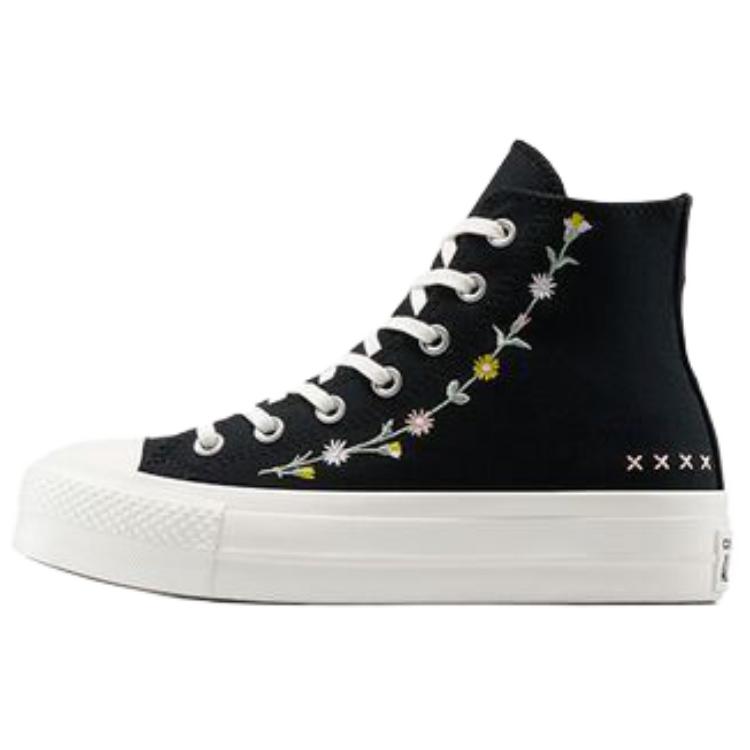 Converse Chuck Taylor All Star Lift Comfortable Versatile Trendy High-Top Canvas Shoes Women Sneakers Black A15007C