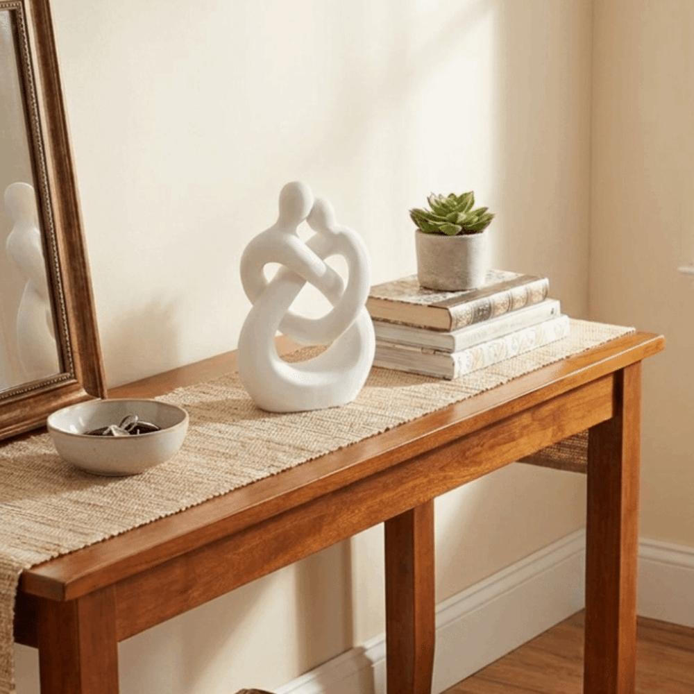 Abstract Design 3D Printed Figure Romantic Couple Embracing Sculpture Home Decoration