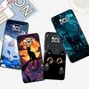 Мультяшный Кот Милый Для Xiaomi Mi Poco F3 F4 F5 F6 X3 X4 X5 X6 X7 M3 M4 M5 M6 M7 GT Pro 5G Черный Чехол для Телефона