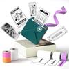 Phomemo M02S Mini Printer Thermal Printer Smartphone Compatible Mobile Printer Label Writer Set with 6 Rolls of Stickers 300DPI Photo Printing Memo