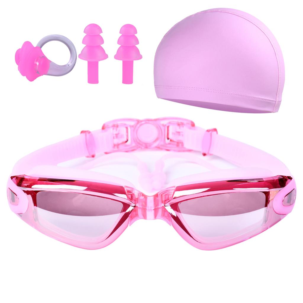 Водонепроницаемые и противотуманные очки для плавания с высоким разрешением для мужчин и женщин