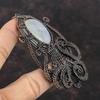 Rainbow Moonstone Pendant Copper Wire Wrapped Gemstone Pendant Octopus Pendant Copper Wire Wrap Jewelry Gift For Her Handmade Unique Pendant