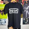 Винтажная Рок-группа Nine Inch Nails Репринт Металлический стиль S-4XL Унисекс Футболка