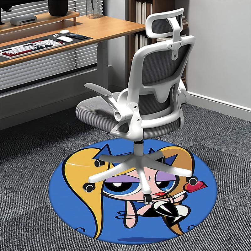 Powerpuff Girls Chair Mat Round Carpet - Home Decor, Sofa Rug, Office Mat, Gift for All Rooms0496b