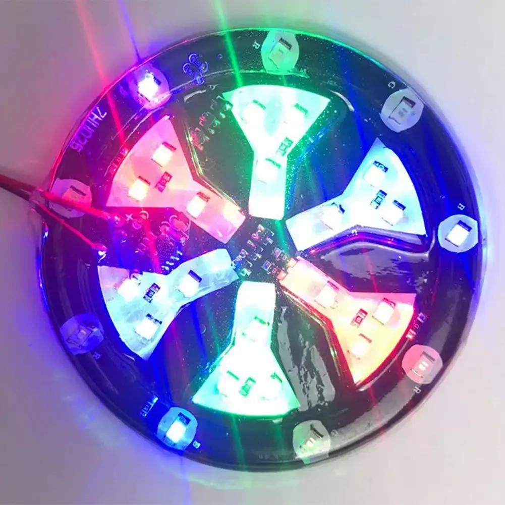 Colorful Atmosphere Lamp Motorcycle Car LED Strobe Light Flash Lamp Car Styling Modified Snowflake Lights Fire Wheel Lights