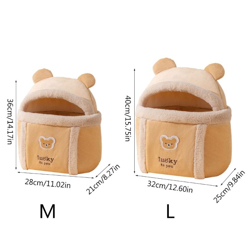 Плюшевый рюкзак для маленьких кошек собак переноска сумка портативный для улицы путешествий зима котенок теплый для прогулок