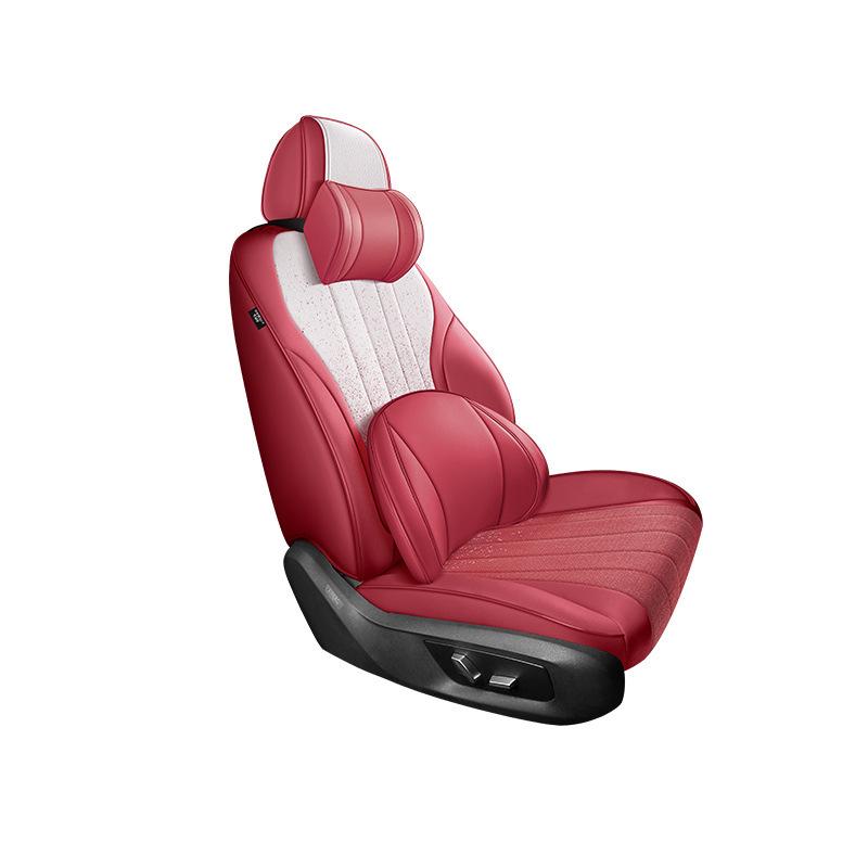 Универсальная градиентная льняная подушка на сиденье автомобиля для пятиместных моделей - Модная, износостойкая ткань для интерьера