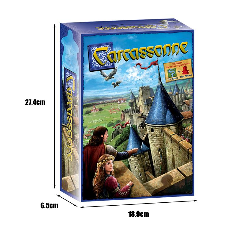 Carcassonne Classic Board Game for Family Party 2 5 Players Fun Tile Placement Strategy Game Best Gift Idea
