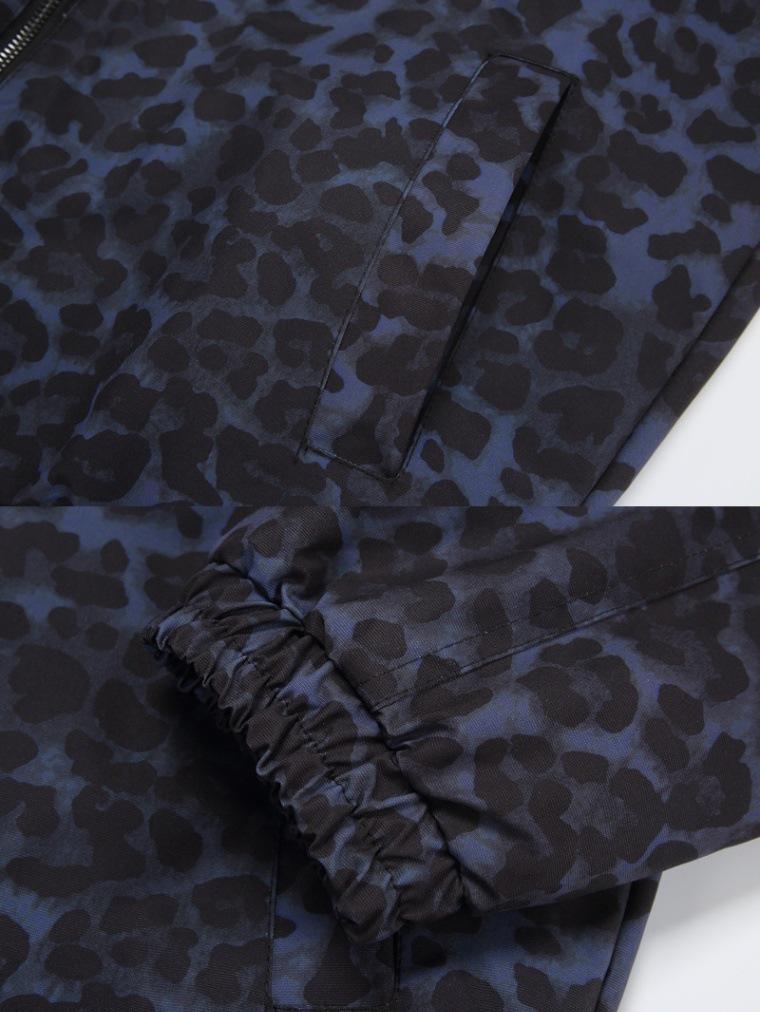 Унисекс Ретро Куртка из Кожи с Леопардовым Принтом - Модная, Свободного Кроя Уличная Одежда