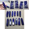 Natural Rock Lapis Lazuli Quartz Crystal Stone Point Healing Wand Dark Blue Gift Unique And Educational Healing Crystal