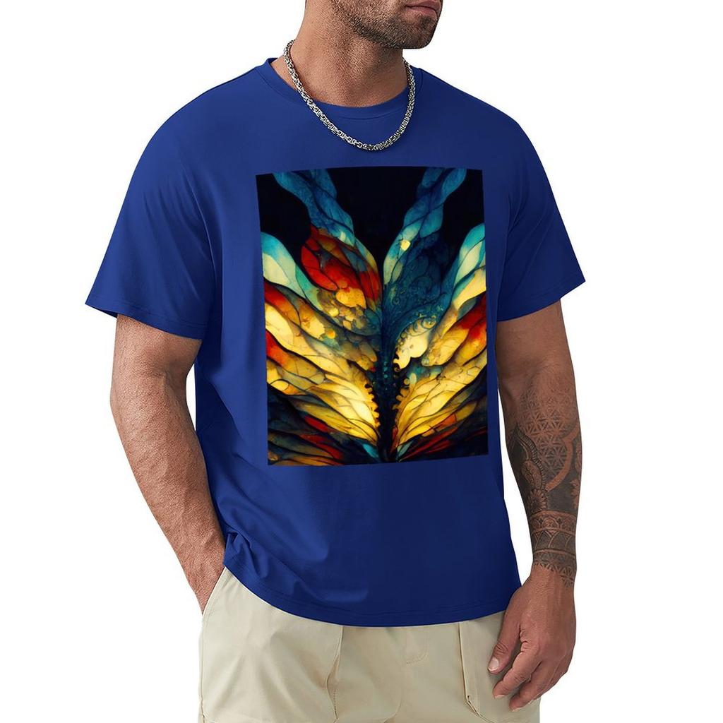 Футболка Stained Glass 1, большие размеры, индивидуальная футболка, мужская футболка