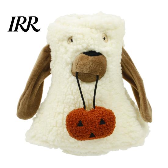 Cushioned Wine Bottle Protector Halloween Ghost Fleece Bag, Cute Plush Party Accessory Cover for Dinner Table, Decoration Bag