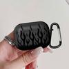 Чехол для наушников Cover Case Для Airpods Pro3 Pro2 4 Pro 1 2 3 Модный Черное Пламя