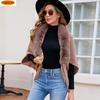 Trendy and Comfortable Knitted Sweater with Faux Fur Collar and Fringed Cape