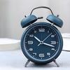 4 Inch Twin Bell Loud Alarm Clock Luminous Metal Frame Silent Student Alarm Clock Strong Wake-up Non-Ticking Table Clock
