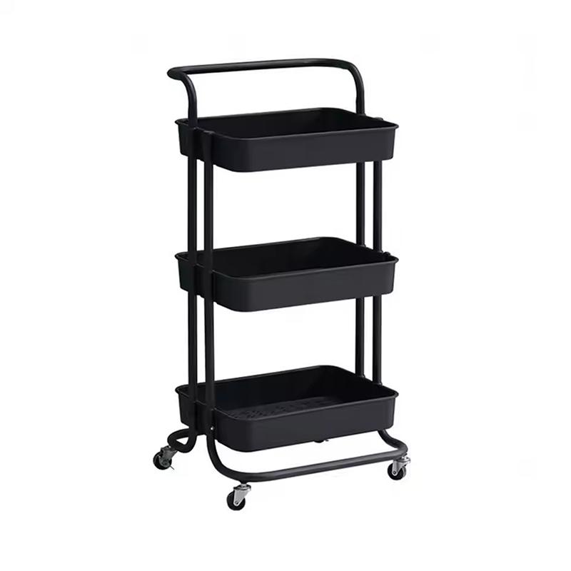 Перекатная тележка на 4 колесах, большая вместимость, высокая грузоподъемность, перекатная тележка для хранения с ручкой, многофункциональные полки для хранения