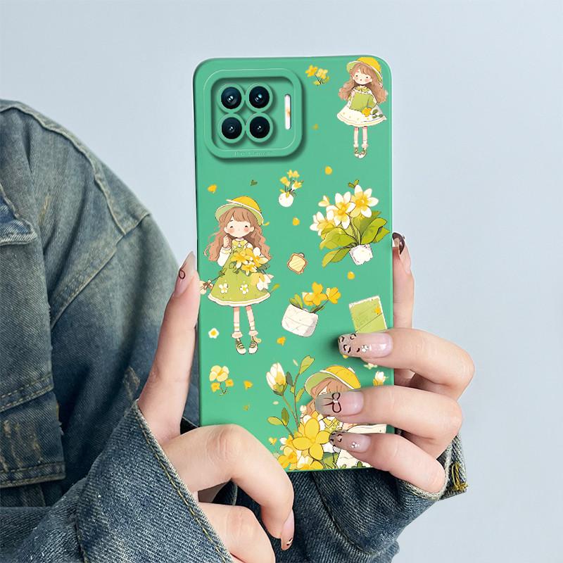Чехол для телефона OPPO Reno4 Lite Reno4 F Чехол Reno 4 Lite 4F Мягкий Силикон Мультяшный Funda Милый Панда Цветок Печатный Coque Корпус