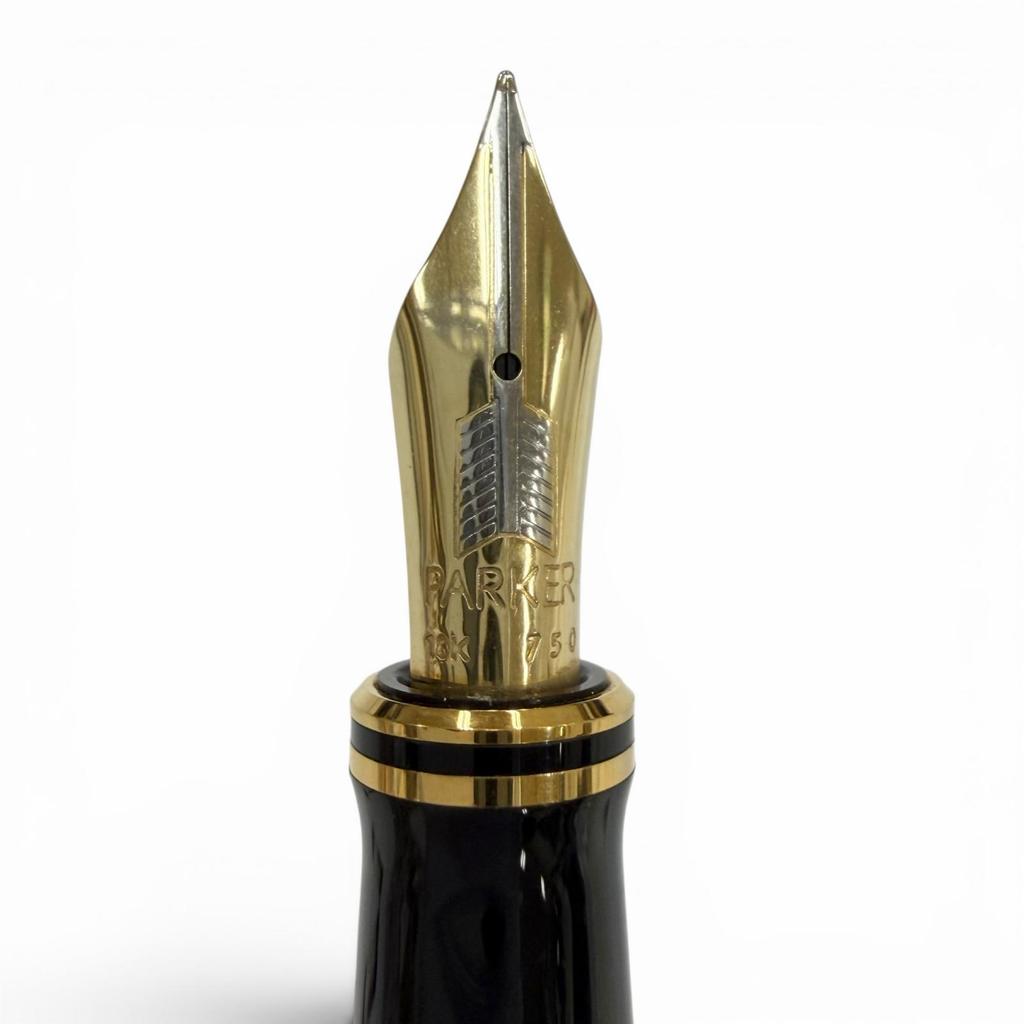 Great PARKER fountain pen Duofold Centennial Duofold Centennial Silver 18K mens Used