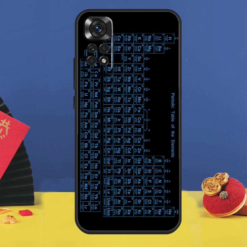 Chemistry Periodic Table of Elements Phone Case For Xiaomi Redmi Note 11 Pro Note 10 Pro 12 8 9 Pro 9S 10S 11S 12C 9C 10C Funda
