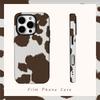 Чехол для телефона с коровьим принтом для IPhone 16 15 14 13 12 11 X XS XR XSMAX 7 8 Pro Max Plus Двухслойная задняя крышка