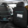 Кожаные чехлы на сиденья автомобиля Полный комплект Универсальная посадка для 5 сидений Совместимы с подушками безопасности Водонепроницаемые Легко установить Черный Синий
