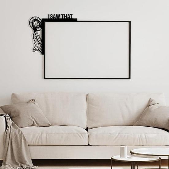 Door Frame Decor Wood Funny Door Sign Jesus I Saw That Frame Corner Ornament for Home Wall Furniture Adult Sex Wear