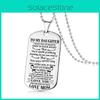 To Fashion Necklace My Son Daughter Dad Mom Dog Tag Birthday Gift Kids For