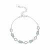 New Chinese Gourd Sterling Silver S925 Bracelet Women's Natural Blue Water Jadeite Dangerous Material National Tide Style Retro Exquisite Hollow Model